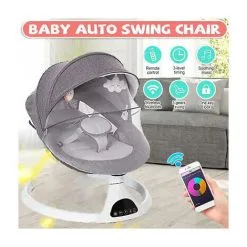 KEEPBUYING Bluetooth Electric Baby Swing Infant Cradle Bouncer Rocker Chair Music Remote,Green