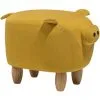 Beliani Modern Fabric Stool Solid Wood Legs Animal Footrest Yellow Piggy -Children's chairs Sales Store 10031475 1 1