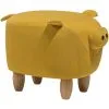 Beliani Modern Fabric Stool Solid Wood Legs Animal Footrest Yellow Piggy 2 Beliani Modern Fabric Stool Solid Wood Legs Animal Footrest Yellow Piggy -Children's chairs Sales Store 10031475 1