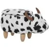 Beliani Modern Fabric Stool Black And White Upholstery Storage Solid Wood Animal Cow 2 Beliani Modern Fabric Stool Black And White Upholstery Storage Solid Wood Animal Cow -Children's chairs Sales Store 10031488 1 2