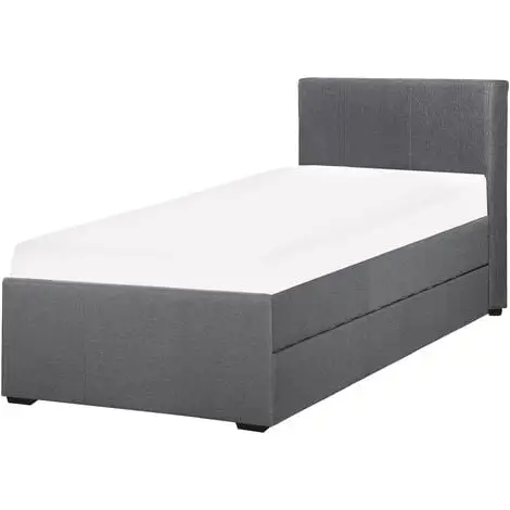 Beliani Modern Fabric EU Single Trundle Bed Frame 3ft Dark Grey Slatted Marmande 7 Beliani Modern Fabric EU Single Trundle Bed Frame 3ft Dark Grey Slatted Marmande - Image 5