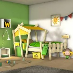 Wickey Kid's Bed, Single Bed Crazy Candy - Canvas Cover Children's Bed 90 X 200 Cm - Green/apple Green 9 Wickey Kid's Bed, Single Bed Crazy Candy - Canvas Cover Children's Bed 90 X 200 Cm - Green/apple Green -Children's chairs Sales Store 14835259 3