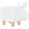 Beliani Fabric Stool Nursery Children Room Solid Wood Legs Animal Footrest White Bunny -Children's chairs Sales Store 15057606 1 2