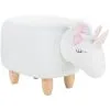 Beliani Modern Fabric Stool Nursery Children Room Solid Wood Legs Animal White Unicorn 2 Beliani Modern Fabric Stool Nursery Children Room Solid Wood Legs Animal White Unicorn -Children's chairs Sales Store 15057607 1 2