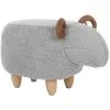 Beliani Modern Fabric Stool Footrest Pouffe Nursery Children Room Animal Grey Lamb -Children's chairs Sales Store 15793190 1