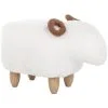 Beliani Modern Fabric Stool Footrest Pouffe Nursery Children Room Animal White Lamb -Children's chairs Sales Store 15793211 1 1