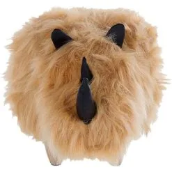 Beliani Furry Animal Stool Faux Fur Kids Playroom Nursery Sand Beige Rhino -Children's chairs Sales Store 15793286 5 1