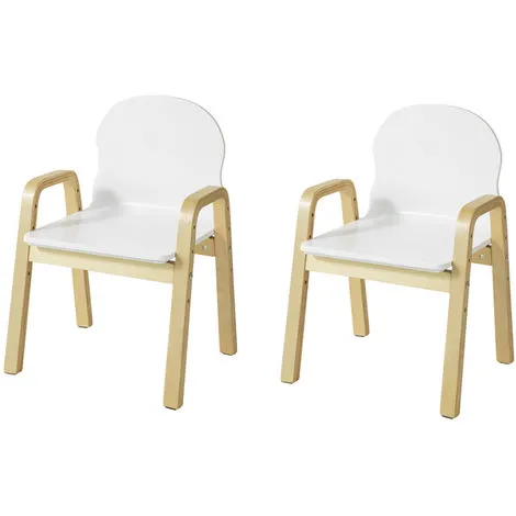 SoBuy Set Of 2 Children Chairs, Wooden Kids Children Chair Stool, Height Adjustable,KMB24-WX2 3 SoBuy Set Of 2 Children Chairs, Wooden Kids Children Chair Stool, Height Adjustable,KMB24-WX2
