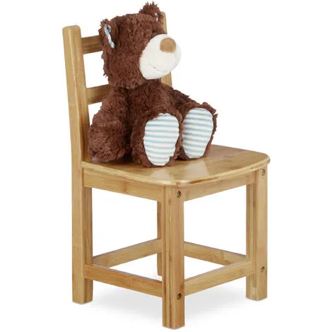 Relaxdays RUSTICO Bamboo Kids Chair, For Boy And Girls, Children's Seat, HxWxD: Ca 50 X 28.5 X 28 Cm, Brown 3 Relaxdays RUSTICO Bamboo Kids Chair, For Boy And Girls, Children's Seat, HxWxD: Ca 50 X 28.5 X 28 Cm, Brown
