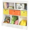 SoBuy Children's Storage Bookcase And Shelving Units Toy Organizer With Fabric Drawers,KMB26-W -Children's chairs Sales Store 17176892 1
