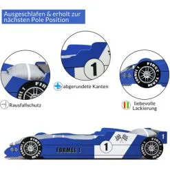 Deuba Formula 1 Car Bed 90 X 200 Cm Including Slatted Frame Bedroom Furniture -Children's chairs Sales Store 17461764 5