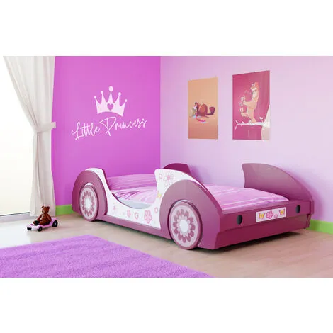 Deuba Girls Single Bed Frame Junior Bed For Girl 90x200centimeter Pink Butterfly Flowers Bedroom 6 Deuba Girls Single Bed Frame Junior Bed For Girl 90x200centimeter Pink Butterfly Flowers Bedroom - Image 4
