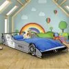 Deuba Child Car Bed Frame For Children Kids Single Junior Beds Silver 3x7.5ft Bedroom 1 Deuba Child Car Bed Frame For Children Kids Single Junior Beds Silver 3x7.5ft Bedroom -Children's chairs Sales Store 17462595 1