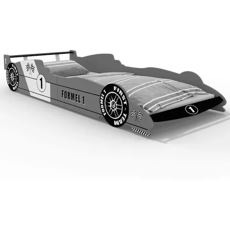 Deuba Child Car Bed Frame For Children Kids Single Junior Beds Silver 3x7.5ft Bedroom 5 Deuba Child Car Bed Frame For Children Kids Single Junior Beds Silver 3x7.5ft Bedroom - Image 3