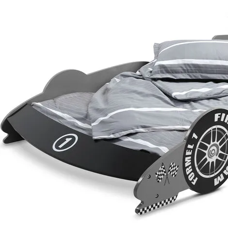 Deuba Child Car Bed Frame For Children Kids Single Junior Beds Silver 3x7.5ft Bedroom 7 Deuba Child Car Bed Frame For Children Kids Single Junior Beds Silver 3x7.5ft Bedroom - Image 5