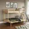 Home Discount Sydney Triple Sleeper Solid Pine Wood Bunk Bed, Single & Double Bed, Pine -Children's chairs Sales Store 17767000 1
