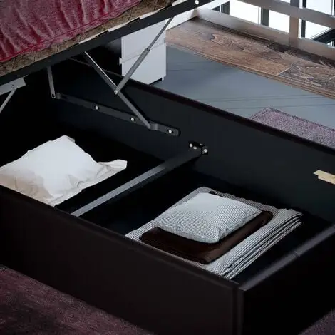 Home Discount Lisbon 3ft Single Faux Leather Ottoman Bed Frame, Brown, 190 X 90 Cm 7 Home Discount Lisbon 3ft Single Faux Leather Ottoman Bed Frame, Brown, 190 X 90 Cm - Image 5