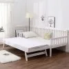 Kosy Koala Sofa Daybed WHITE 3FT SINGLE DAYBED WITH UNDER BED GUEST TRUNDLE Bedroom Bed Living Room Sofabed WITHOUT MATTRESSES -Shaker Bed