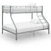 Bunk Bed Frame Grey Metal 140x200 Cm/90x200 Cm VidaXL 2 Bunk Bed Frame Grey Metal 140x200 Cm/90x200 Cm VidaXL -Children's chairs Sales Store 18752813 1