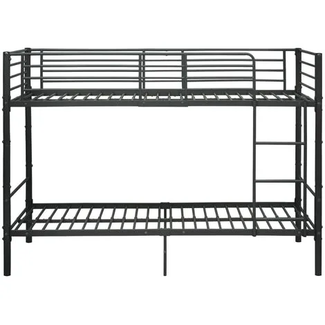Bunk Bed Black Metal 90x200 Cm VidaXL 6 Bunk Bed Black Metal 90x200 Cm VidaXL - Image 4