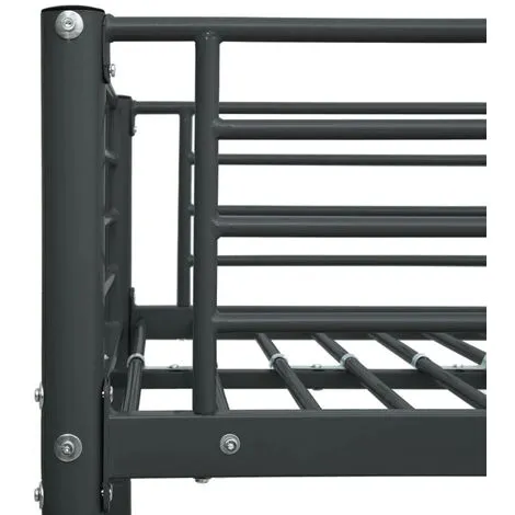 Bunk Bed Black Metal 90x200 Cm VidaXL 7 Bunk Bed Black Metal 90x200 Cm VidaXL - Image 5