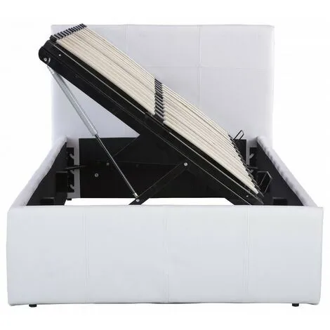 KOSY KOALA Ottoman Storage Bed Side Lift Opening White Colour (White, 4ft6 DOUBLE) 7 KOSY KOALA Ottoman Storage Bed Side Lift Opening White Colour (White, 4ft6 DOUBLE) - Image 5