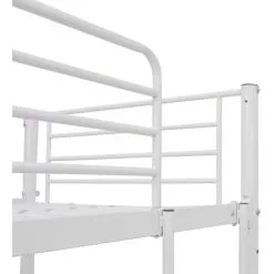 Bunk Bed With Table Frame White Metal 90x200 Cm VidaXL -Children's chairs Sales Store 19869932 5