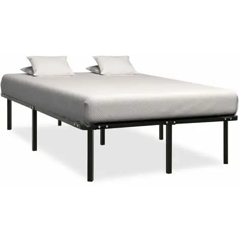 Bed Frame Black Metal 120x200 Cm VidaXL 3 Bed Frame Black Metal 120x200 Cm VidaXL