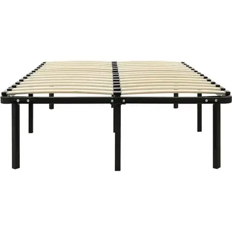 Bed Frame Black Metal 120x200 Cm VidaXL 6 Bed Frame Black Metal 120x200 Cm VidaXL - Image 4