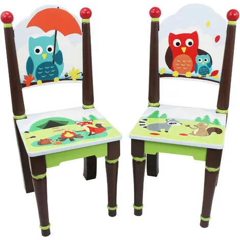 Teamson Kids Fantasy Fields Enchanted Woodland Childrens Wooden Chair Set (no Table) TD--11740 3 Teamson Kids Fantasy Fields Enchanted Woodland Childrens Wooden Chair Set (no Table) TD--11740