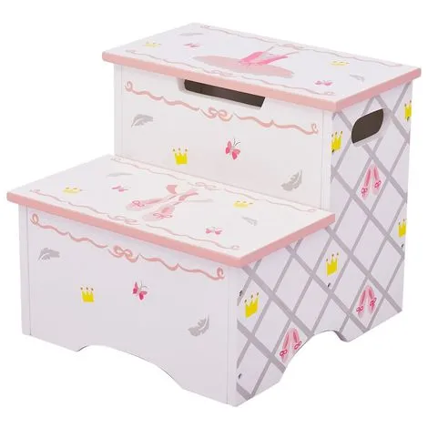 Teamson Kids Fantasy Fields Girls Swan Lake Wooden Kids Step Stool Potty Training TD-12719A 4 Teamson Kids Fantasy Fields Girls Swan Lake Wooden Kids Step Stool Potty Training TD-12719A - Image 2