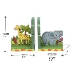 Teamson Kids Kids Sunny Safari Bookends By Fantasy Fields Wooden Animal Nursery Decor W-9837A -Children's chairs Sales Store 23543938 4