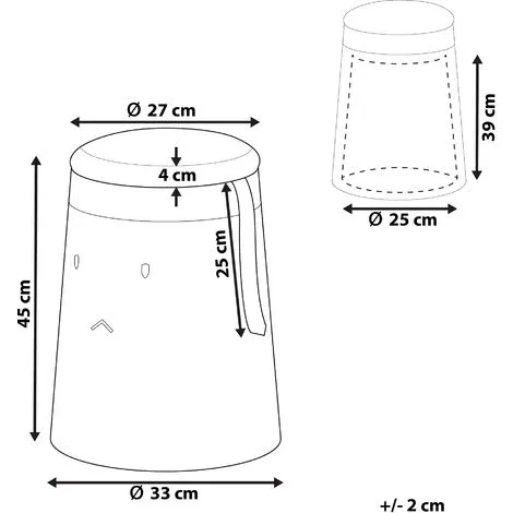 Beliani Kids Pouffe Warrior Footstool Upholstered With Storage Beige Samurai 5 Beliani Kids Pouffe Warrior Footstool Upholstered With Storage Beige Samurai - Image 3