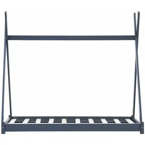 Kids Bed Frame Grey Solid Pine Wood 70x140 Cm VidaXL 6 Kids Bed Frame Grey Solid Pine Wood 70x140 Cm VidaXL - Image 4