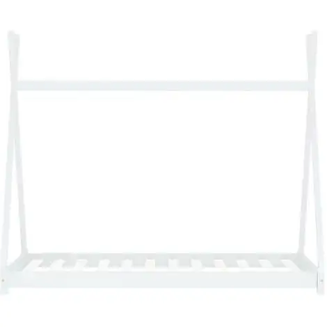 Hommoo Kids Bed Frame White Solid Pine Wood 70x140 Cm VD24212 5 Hommoo Kids Bed Frame White Solid Pine Wood 70x140 Cm VD24212 - Image 3