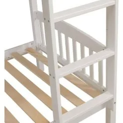 KOSY KOALA WHITE WOOD BUNK BED 3FT SINGLE HEAVY DUTY SPLIT INTO 2 SINGLE CHILDREN BEDS,SHAKER STYLE BUNKBED FOR KIDS CHILDREN -Children's chairs Sales Store 26668470 3