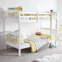 KOSY KOALA WHITE WOOD BUNK BED 3FT SINGLE HEAVY DUTY SPLIT INTO 2 SINGLE CHILDREN BEDS,SHAKER STYLE BUNKBED FOR KIDS CHILDREN -Children's chairs Sales Store 26668470 5