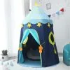 Livingandhome Indoor Play House Yurt Tent For Kids, Blue -Children's chairs Sales Store 28269469 1