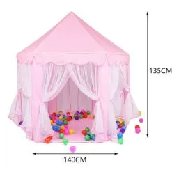 Livingandhome Children Kids Play Tent Fairy Princess Girls Hexagon Playhouse Mesh 8 Livingandhome Children Kids Play Tent Fairy Princess Girls Hexagon Playhouse Mesh -Children's chairs Sales Store 28269477 3