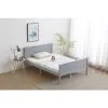ROOMEE Wooden Double Grey With Oak Top Bed Frame With Mattress -Children's chairs Sales Store 29063900 1