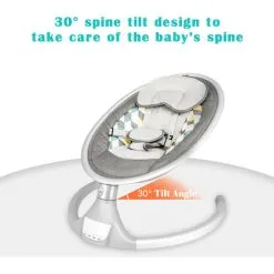 Puluomis Electric Baby Bouncer With Remote Control, Baby Swing Chair, Infant Cradle Seats, With Built-in & Bluetooth Music, For Infant Newborn -Children's chairs Sales Store 29550315 3