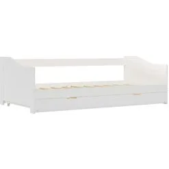 Devenirriche Pull-out Sofa Bed Frame White Pinewood 90x200 Cm -Children's chairs Sales Store 29790639 3