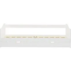 Devenirriche Pull-out Sofa Bed Frame White Pinewood 90x200 Cm -Children's chairs Sales Store 29790639 4