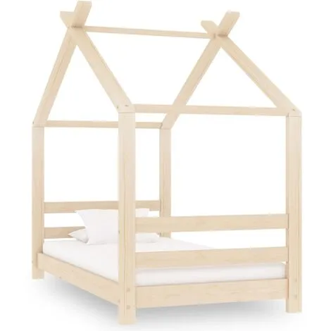 Devenirriche Kids Bed Frame Solid Pine Wood 70x140 Cm 3 Devenirriche Kids Bed Frame Solid Pine Wood 70x140 Cm
