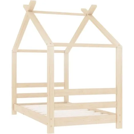 Devenirriche Kids Bed Frame Solid Pine Wood 70x140 Cm 4 Devenirriche Kids Bed Frame Solid Pine Wood 70x140 Cm - Image 2