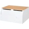 HOMCOM Wooden Kids Toy Box Children Storage Chest Organiser Book Slot White 1 HOMCOM Wooden Kids Toy Box Children Storage Chest Organiser Book Slot White -Children's chairs Sales Store 30058456 1