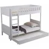Humza Amani Panana Wooden Bunk Bed With Large Storage Drawer, Available In Grey And White - White Frame -Children's chairs Sales Store 32705214 1