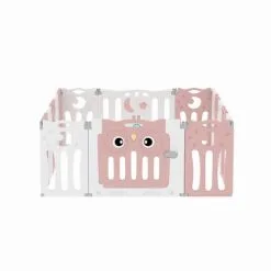 Livingandhome Kids Child Playpen Foldable Safety Gate Fence With Lock, Pink 16 Panels -Children's chairs Sales Store 33648793 4