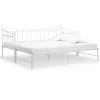 Pull-out Sofa Bed Frame White Metal 90x200 Cm VidaXL -Children's chairs Sales Store 35178320 1