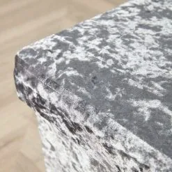 Home Source Large Folding Ottoman Grey Ice Velvet Fabric Chest Solid Storage Space Saving -Children's chairs Sales Store 36857417 3